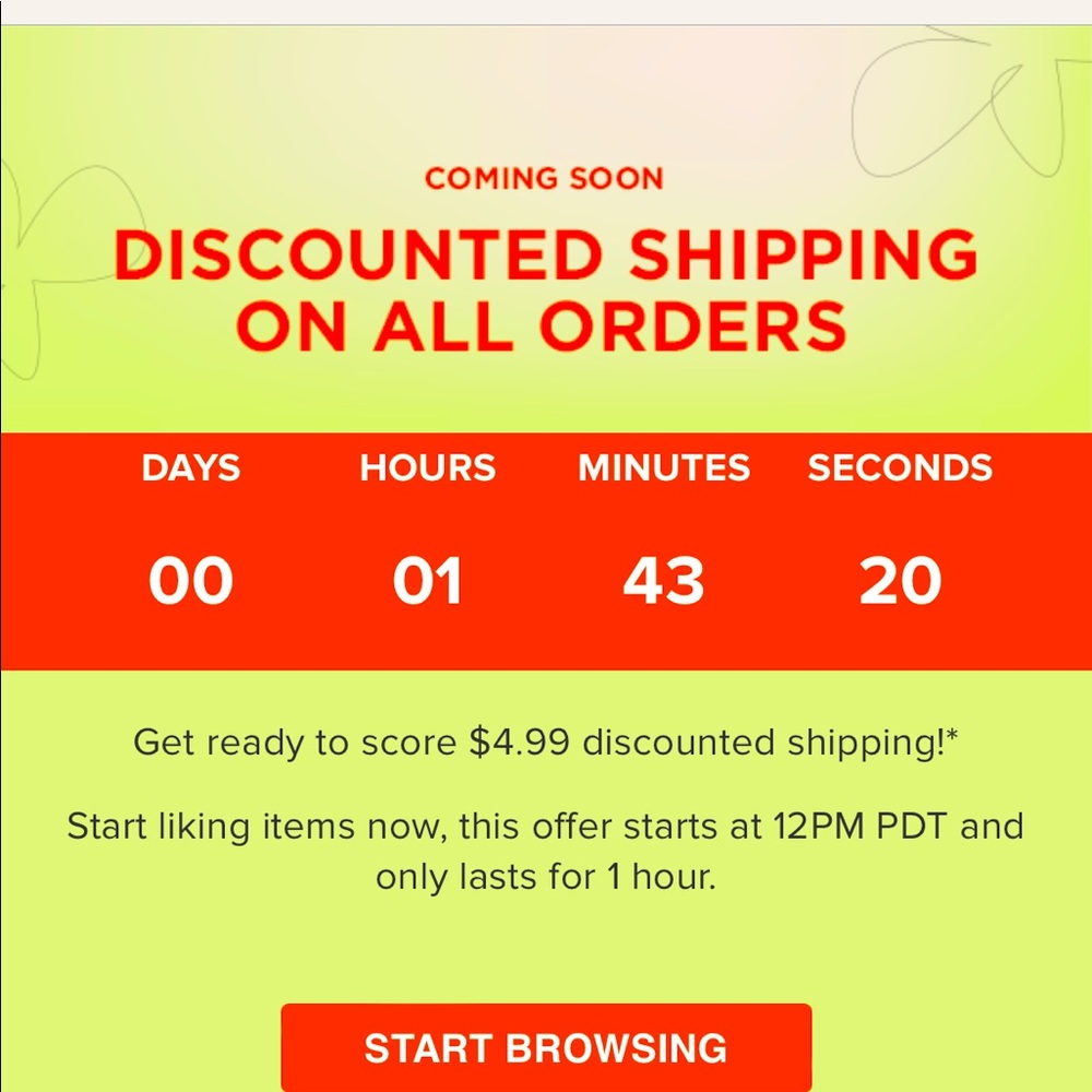 Discounted shipping is here only for a few hours ❤️🛍❤️🛍HURRY